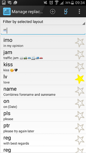 android text expander - blueduino quick text