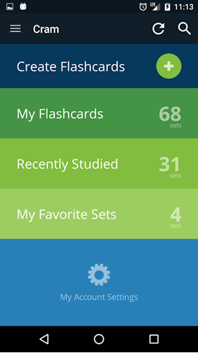 android flashcard app - Cram