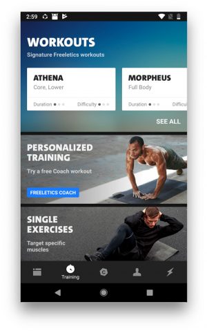 freelectics app to workout from home