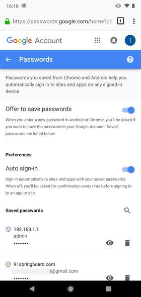 how to check saved password in chrome mobile- 