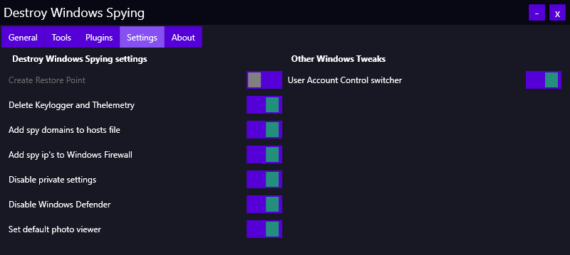 05 - windows 10 privacy tool - Destroy Windows 10 Spying