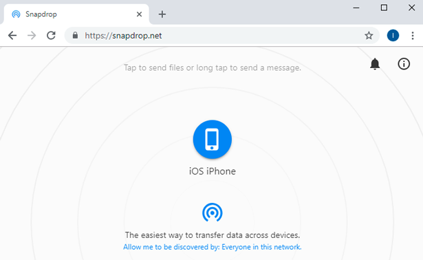 Transfer Files from Android to iOS without SHAREit- Snapdrop