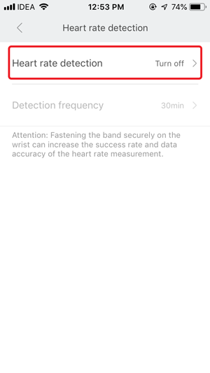 disable auto heart rate monitor- turned off