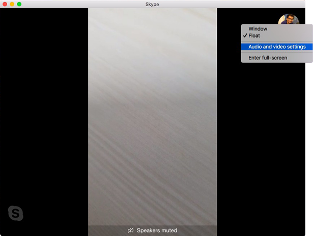 get blur mode on skype- audio and video settings