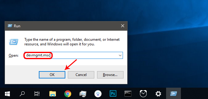 open device manager in start menu