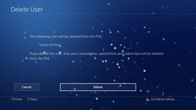 put a password on PS4- delete