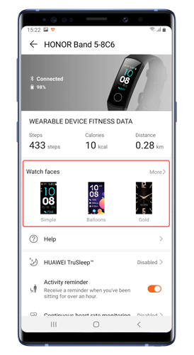 watch-face-store-in-huawei-health - custom watch face on honor band 5