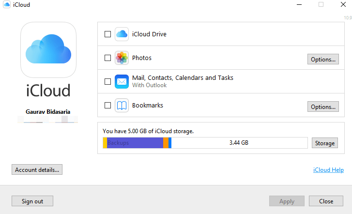 download icloud para windows