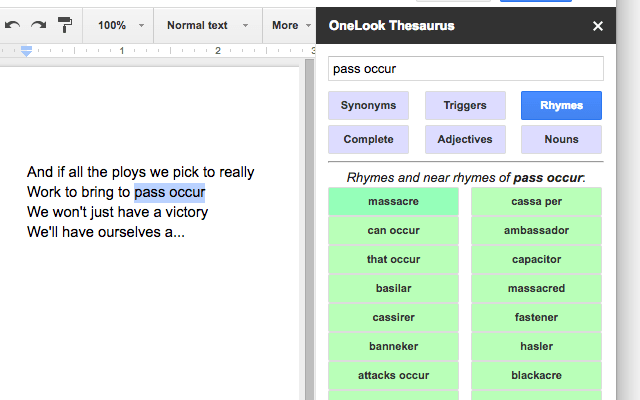onelook thesaurus for reference reading