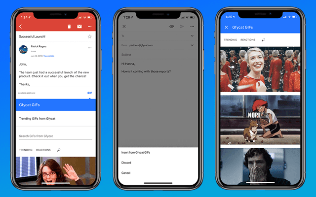 adding GIF in Gmail mobile app