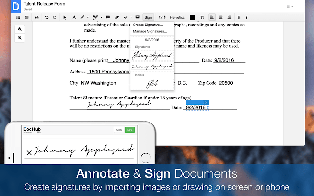 DocHub PDF sign, edit, fill