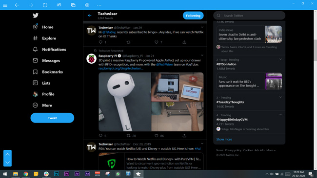 raven app for twitter that is very similar to the default Twitter design scheme