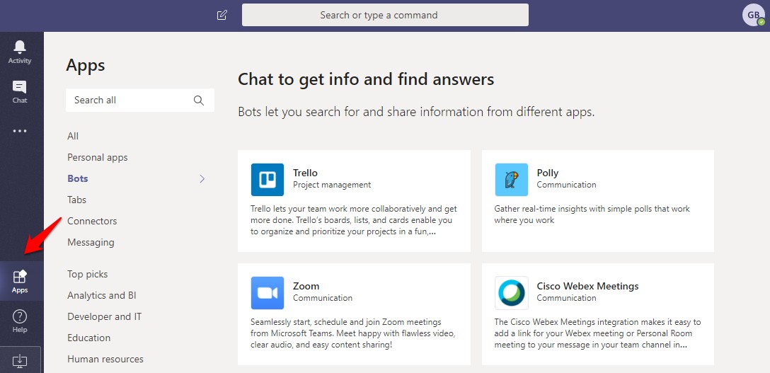 apps, bots, and more in microsoft teams