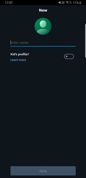 Giving a profile name in prime video