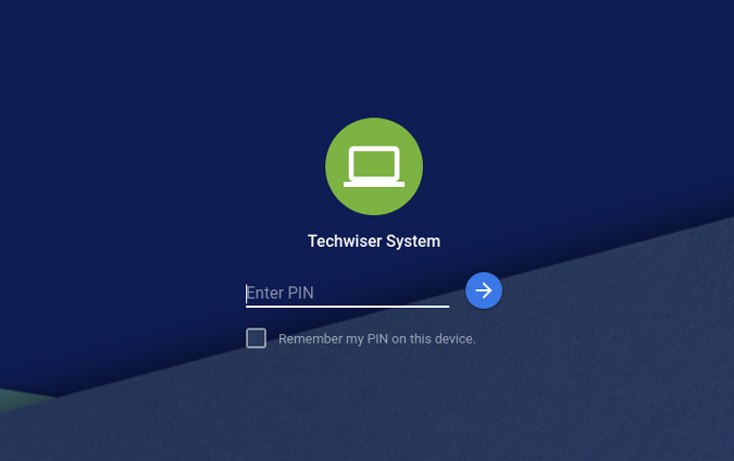 Entering PIN to access remote desktop