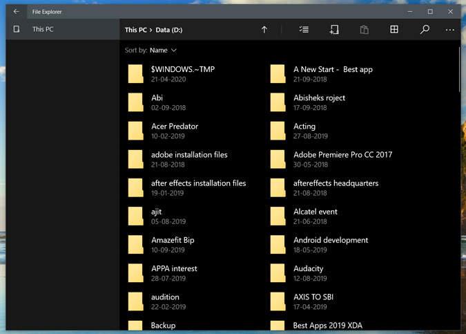 Windows 10X style File Explorer on Windows 