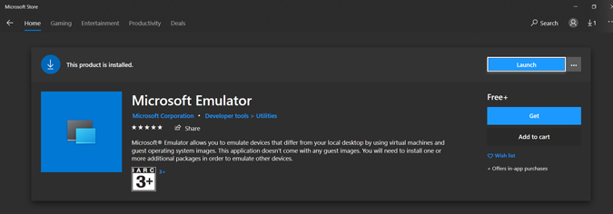Installing Windows Emulator