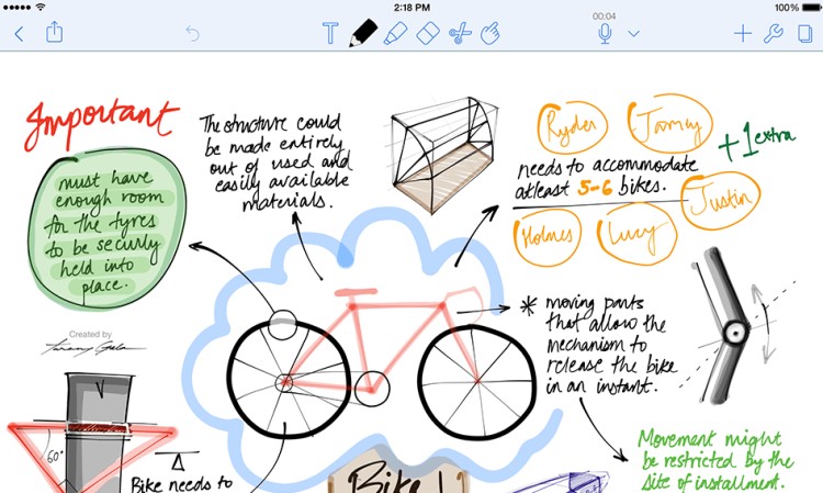 notability handwriting support
