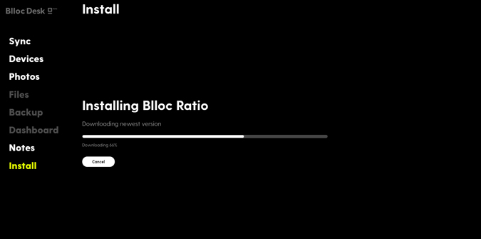 Installing Blloc Pro from the PC