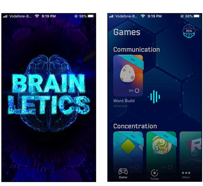brainletics app screenshot