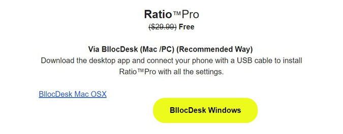 Ratio Pro from the Blloc Email