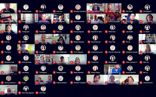 google meet grid view with 49 faces