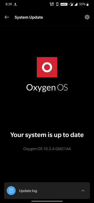 checking Android updates on Oxygen OS