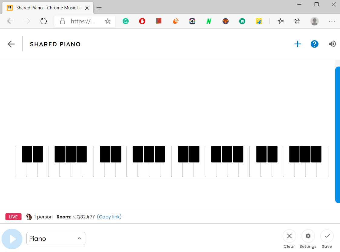 Shared Piano on Chrome Music Labs