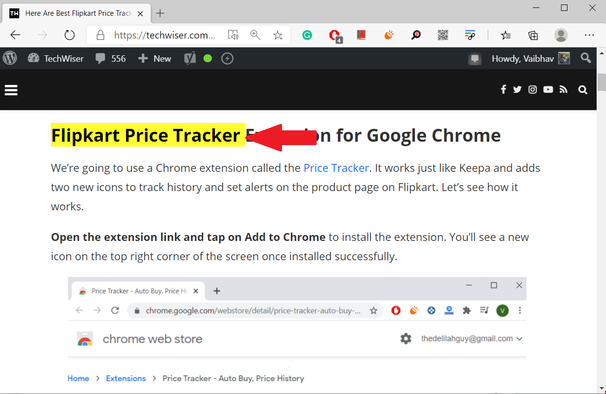Share highlighted text on Chrome