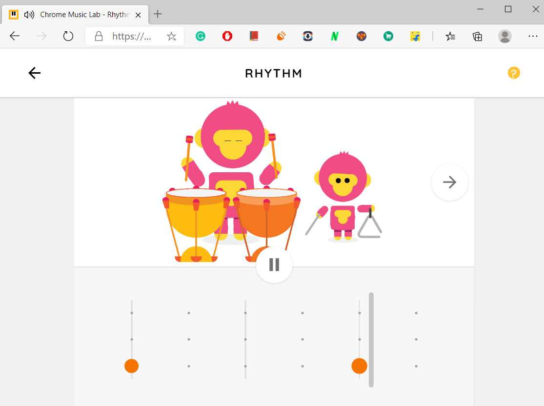 Rhythm in Chrome Music Lab 
