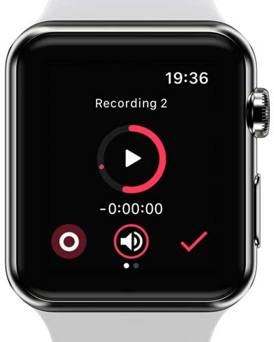 noted app screenshot of Apple Watch