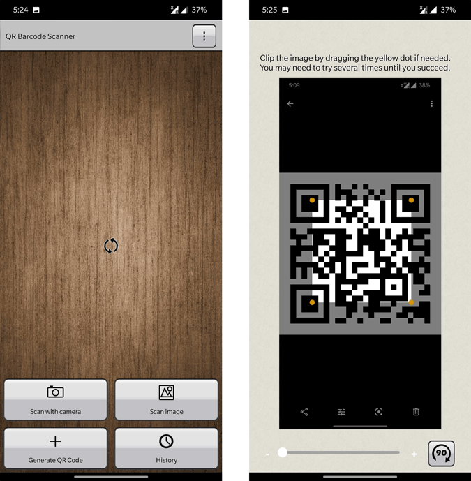 Scanning QR Code from Image with Barcode Scanner