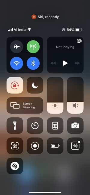 take a peek at the control center
