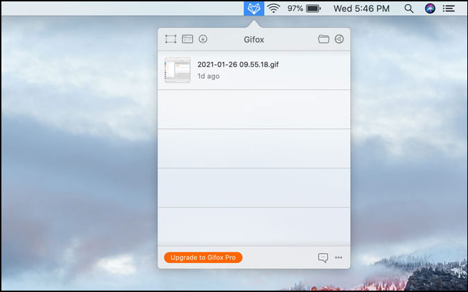 gifox menu bar icon on mac