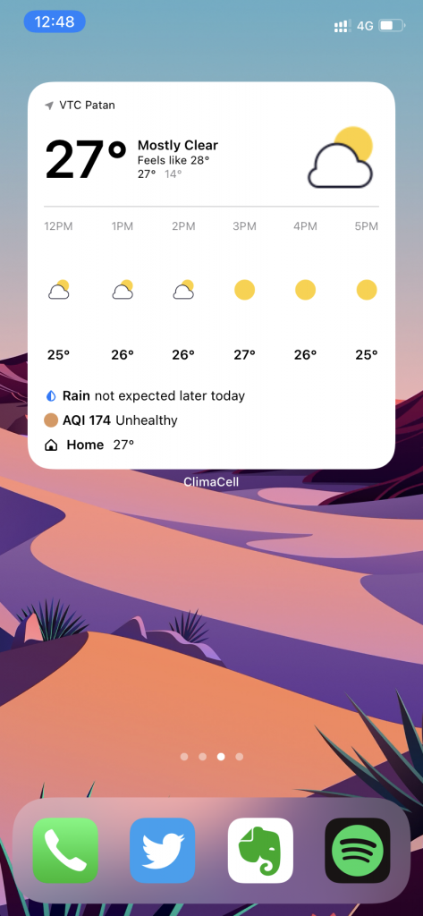 climacell ios 14 weather widget