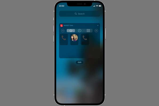 dialer widget for iphone