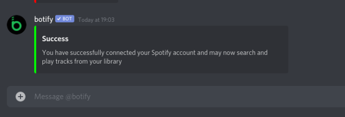 Botify successfully connected to Spotify
