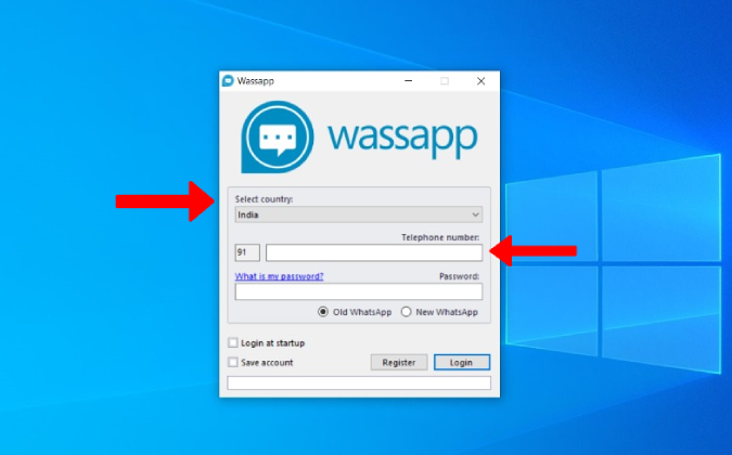 setting Country and phone number with Wassapp