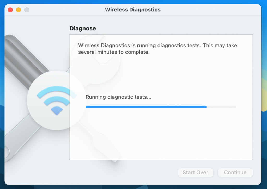 run wireless diagnostics on mac