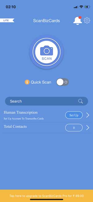 scanbizcards lite- business card scanner to export data to CRMs