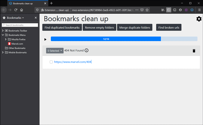bookmark clean up for firefox
