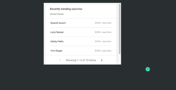 google trends notion widget