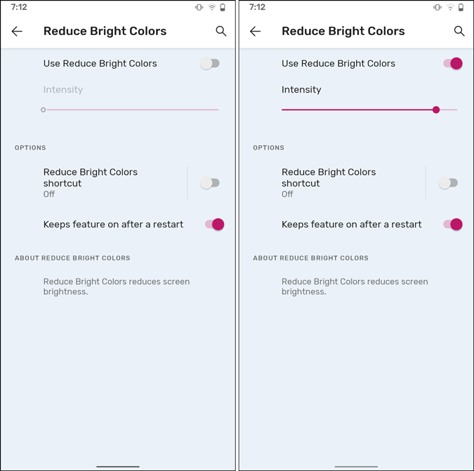 reduce bright colors android 12