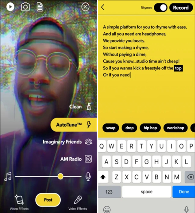 Facebook's BARS rapping app 