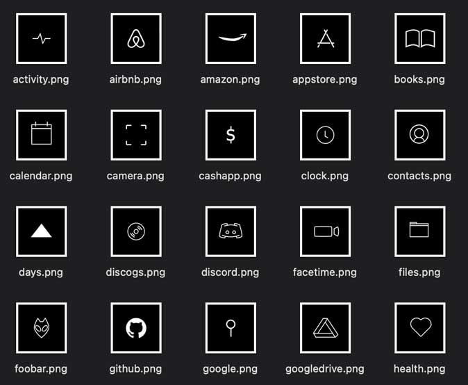 cersei glyphs- free ios 14 icon pack