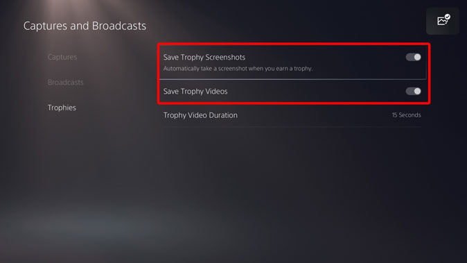 Disable trophies on PS5 