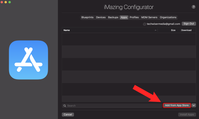 add apps to imazing app store