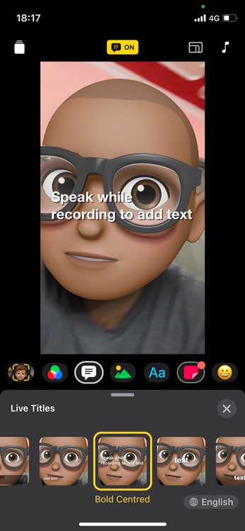 Clips - add real-time captions to instagram reels