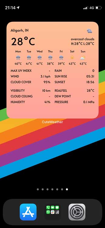 cute weather- kawaii weather widget for iPhone