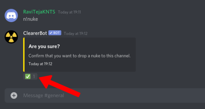 How to delete chat in discord